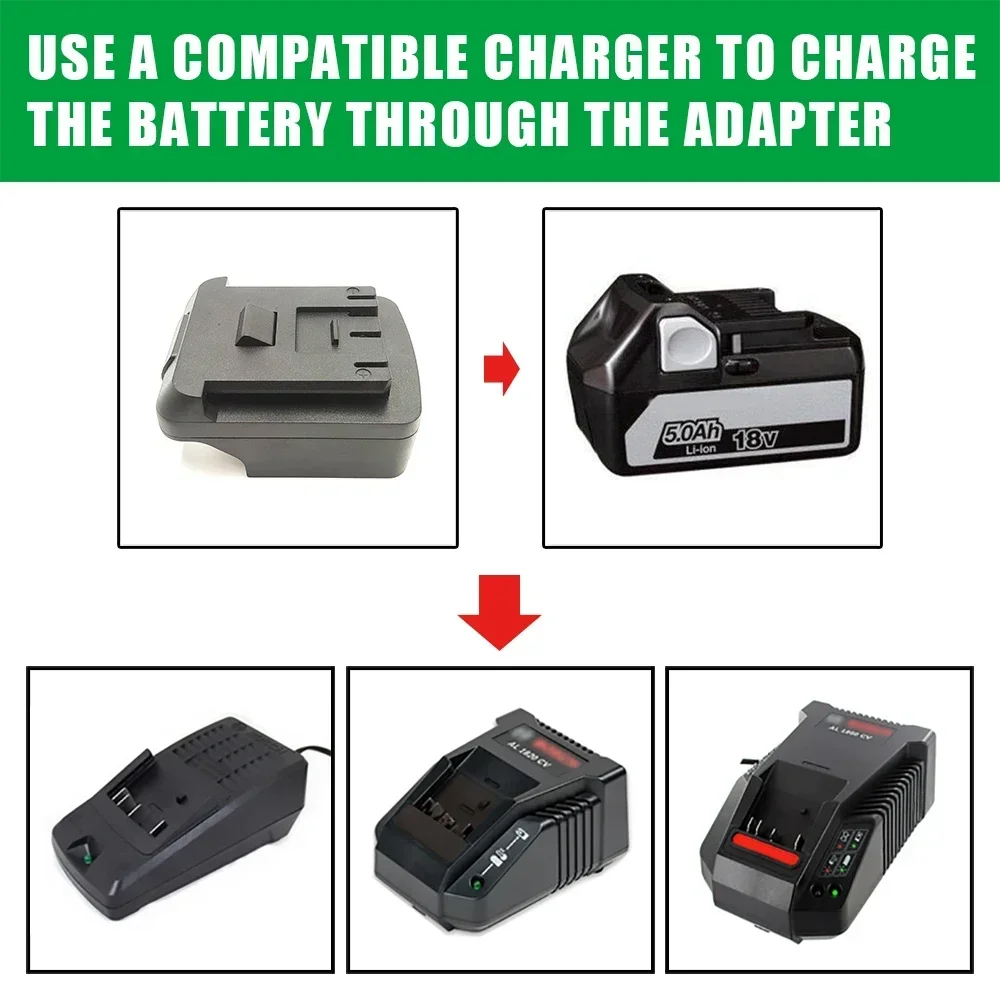 محول بطارية لبطاريات ليثيوم هيتاشي وهيكوكي 18 فولت تحويل إلى ماكيتا/DW/ميلووكي/بوش أدوات طاقة البطارية 18 فولت/20 فولت #5
