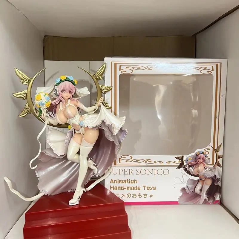 

30cm Anime SUPER SONICO THE ANIMATION SUPERSONICO Wedding Girl PVC Action Figure Toy Adult Statue Collectible Model Toys New