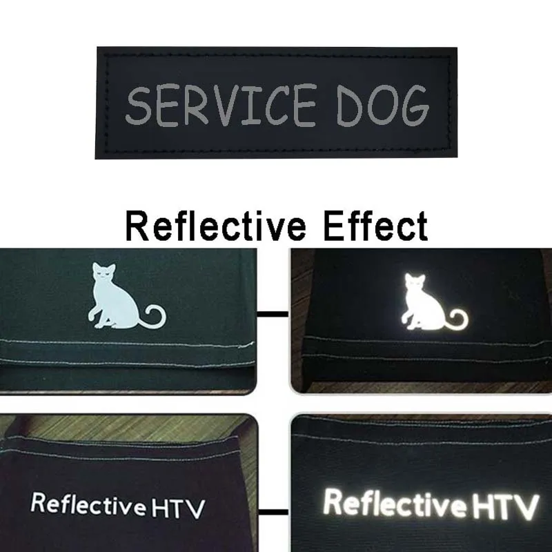 2 PCS Reflective Hook & Loop Patch for Pet Harness Label EMOTIONAL SUPPORT DO NOT PET Cat Label Sticker