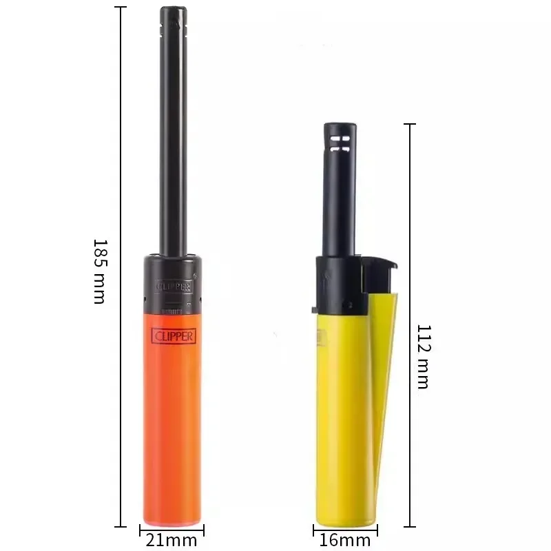 Clipper Lighter Kitchen Ignition Tool Inflatable Lighter Long Pipe Lighter Multi functional Portable Nylon Lighter Home Gifts