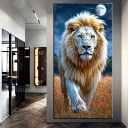 DIY Diamond Painting Cross Stitch Kit Beautiful Lion Full Drills Diamond Mosaic New Collection 2024 Home Decor Gift