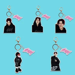 2Pcs/Set KPOP Idol Solo GGUM Keychain YEONJUN INS Style Cartoon Lovely Keyring Pendant High Quality Acrylic Fans Bag Accessories