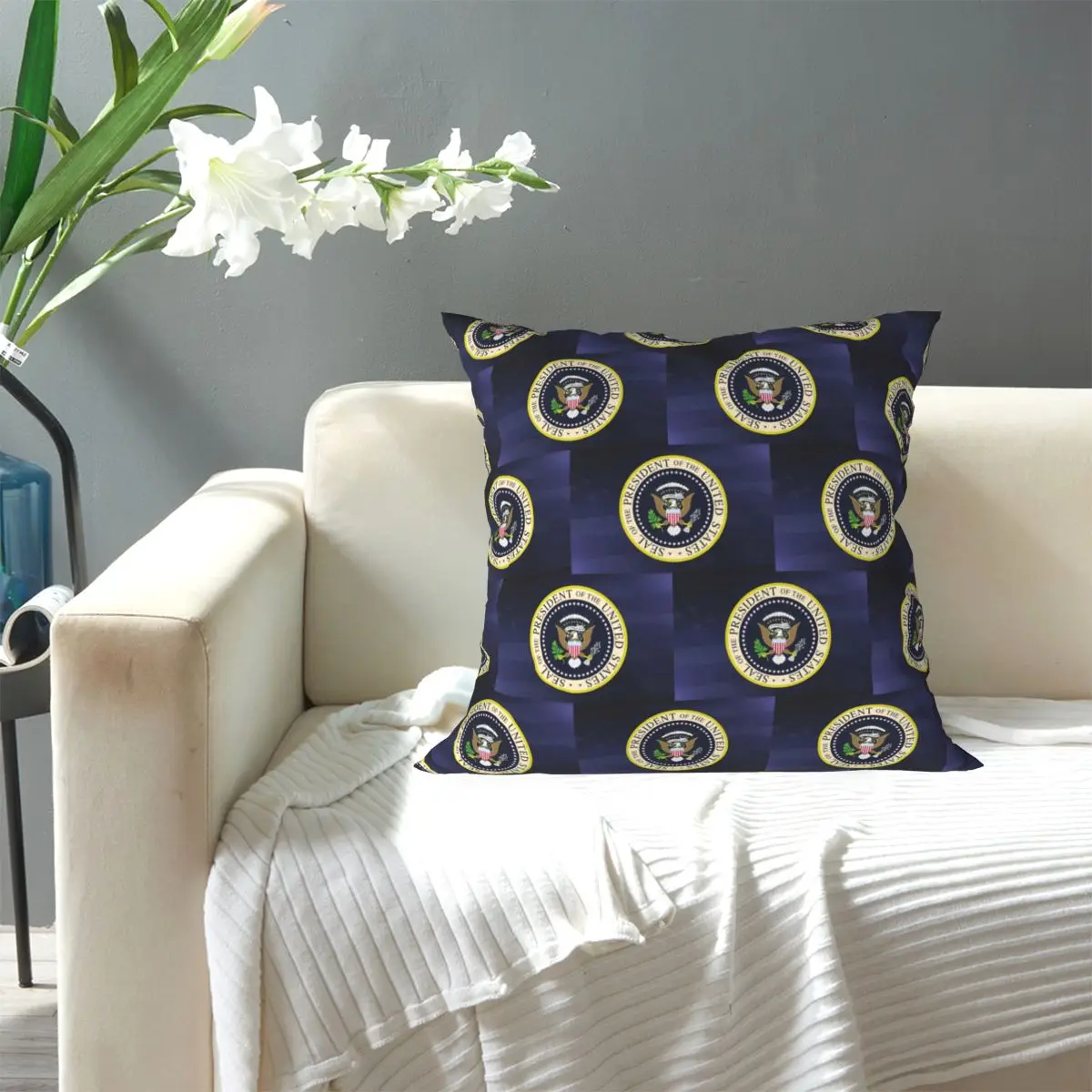 Seal Of The President Of The United States Square Pillowcase Pillow Cover Cushion Decor Comfort Throw Pillow for Home Bedroom