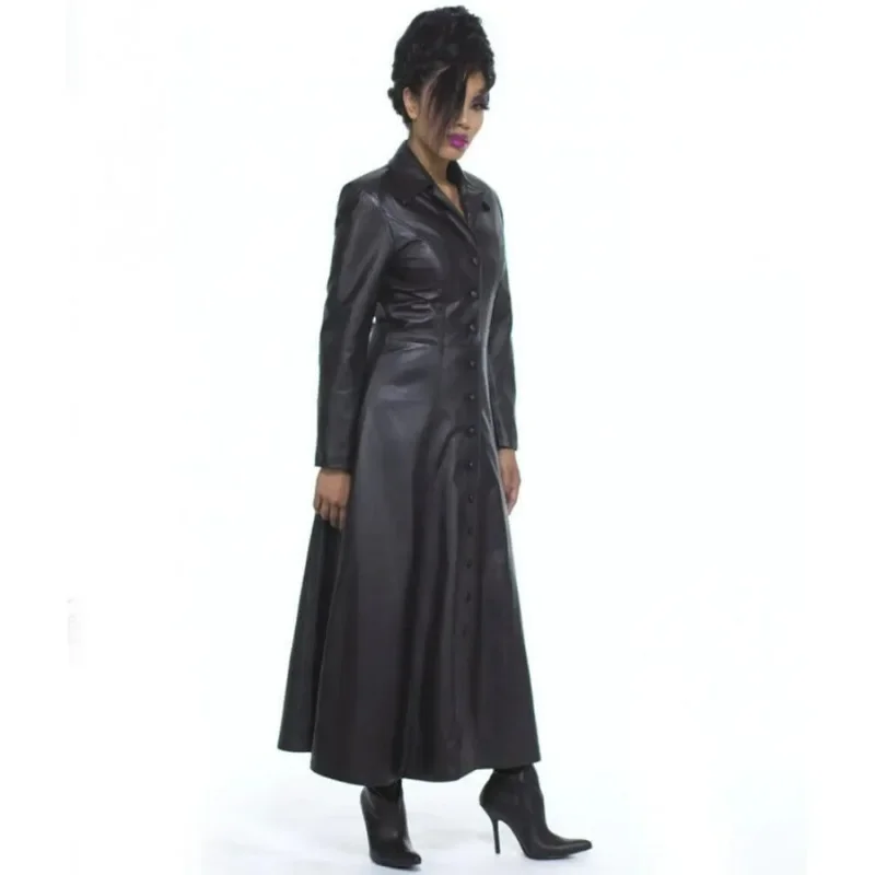 Authentic Women's Sheepskin Shirt and Dress Set Leather Retro Dress Fashionable Trend