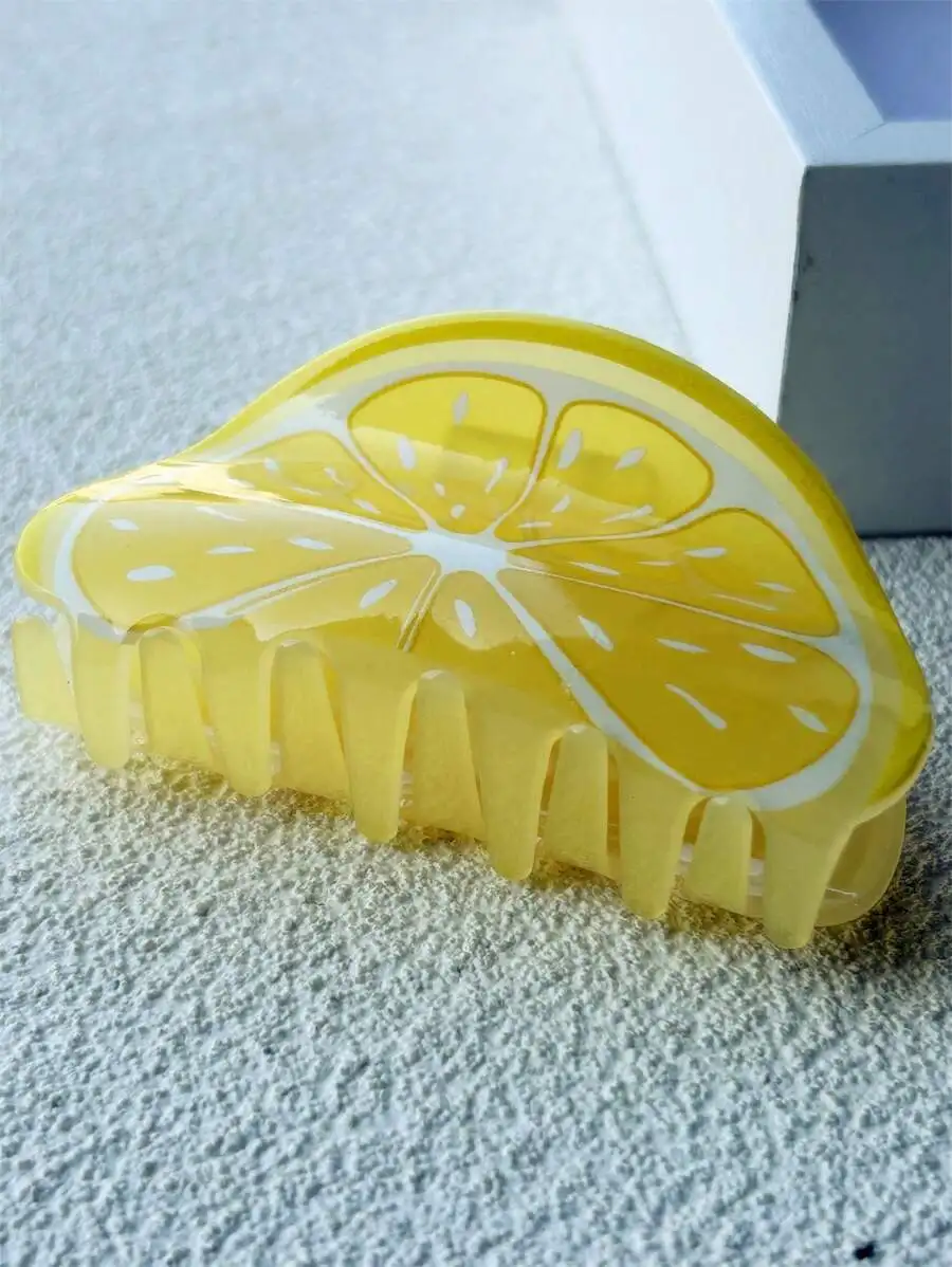 

Lemon Slice Hair Claw Clip For Women Summer Vacation Beach Accessory Fashion Hairpin