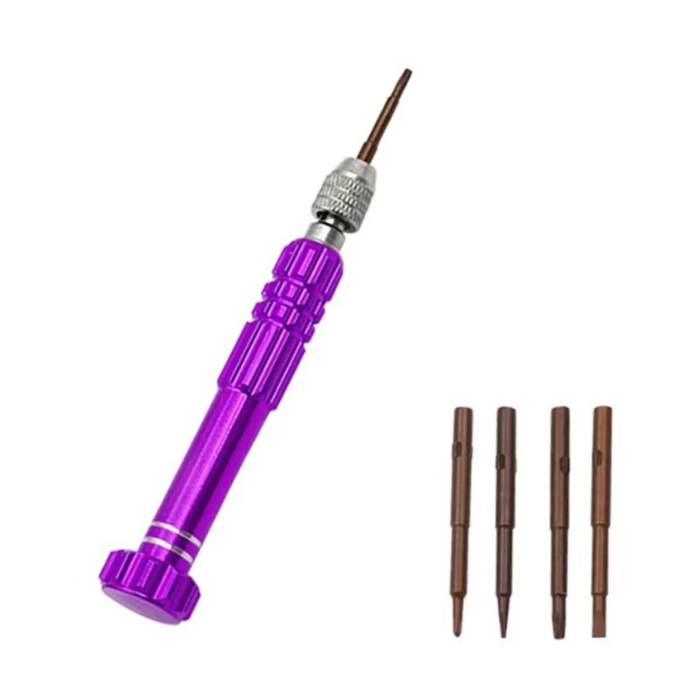 1 Set Screwdriver Phone Repair Kit DIY Mobile Phone Open Repair Tools Kit 5-In-1 Aluminum Alloy Screwdriver Mobile Tools