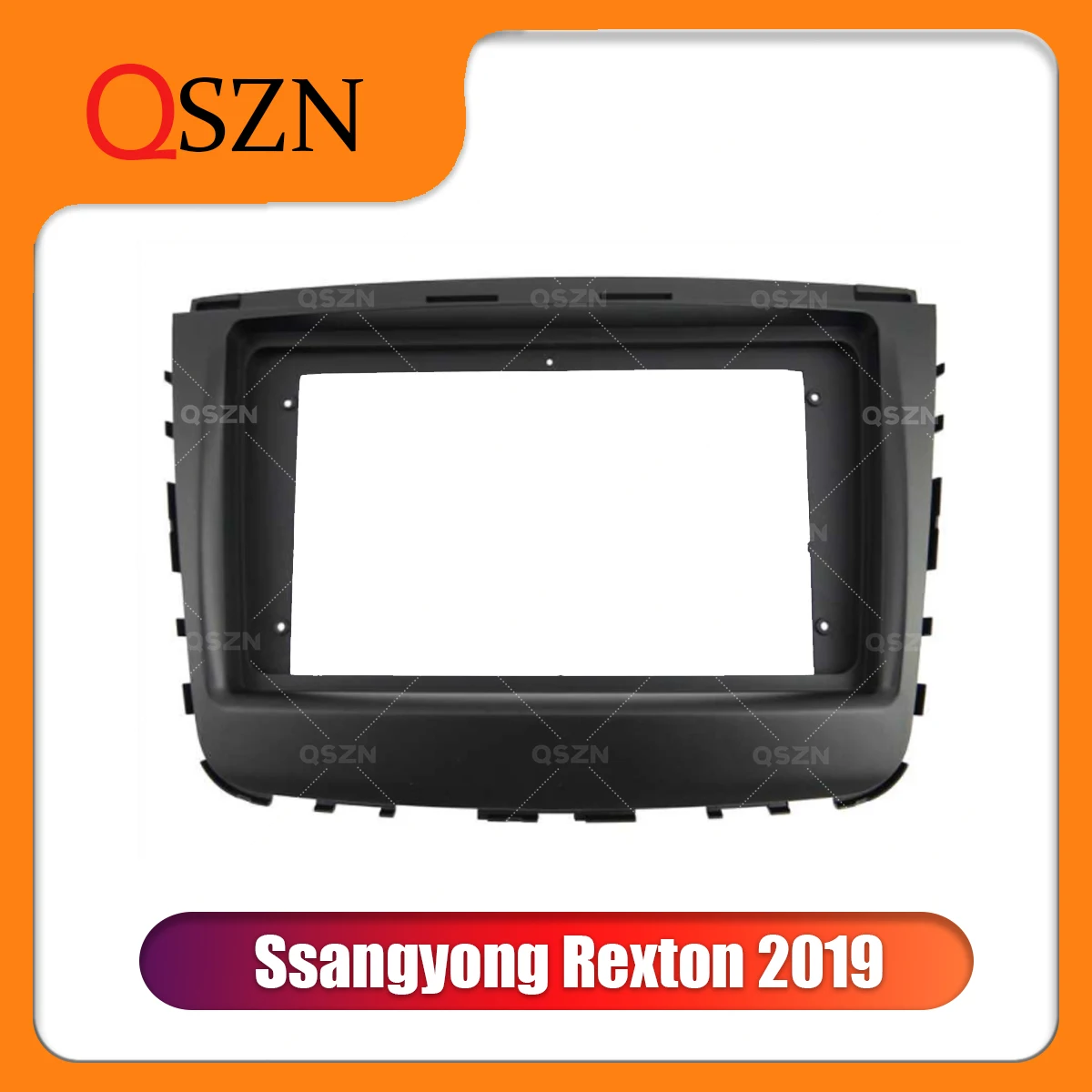 

QSZN 9 Inch Car Frame Fascia For Ssangyong Rexton 2019 Power cable Bezel Panel Fitting Frame Dashboard Mount Kit 2 Din