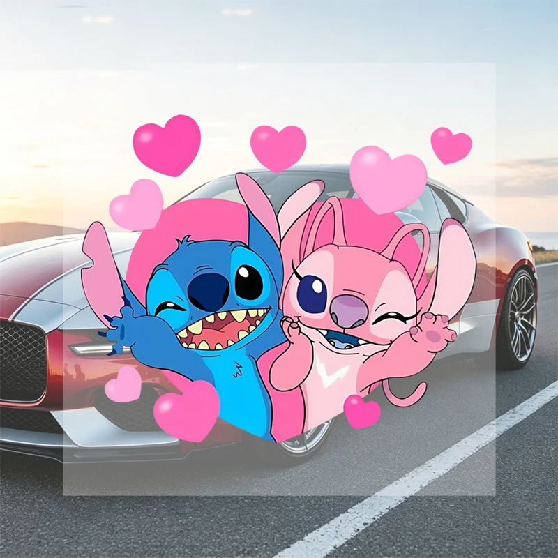 Car Stickers Love Couple Vinyl Decal Waterproof Die Cut UV Resistant Scratch Resistant for Fuel Tank Gas Cap Car Body Auto Decor