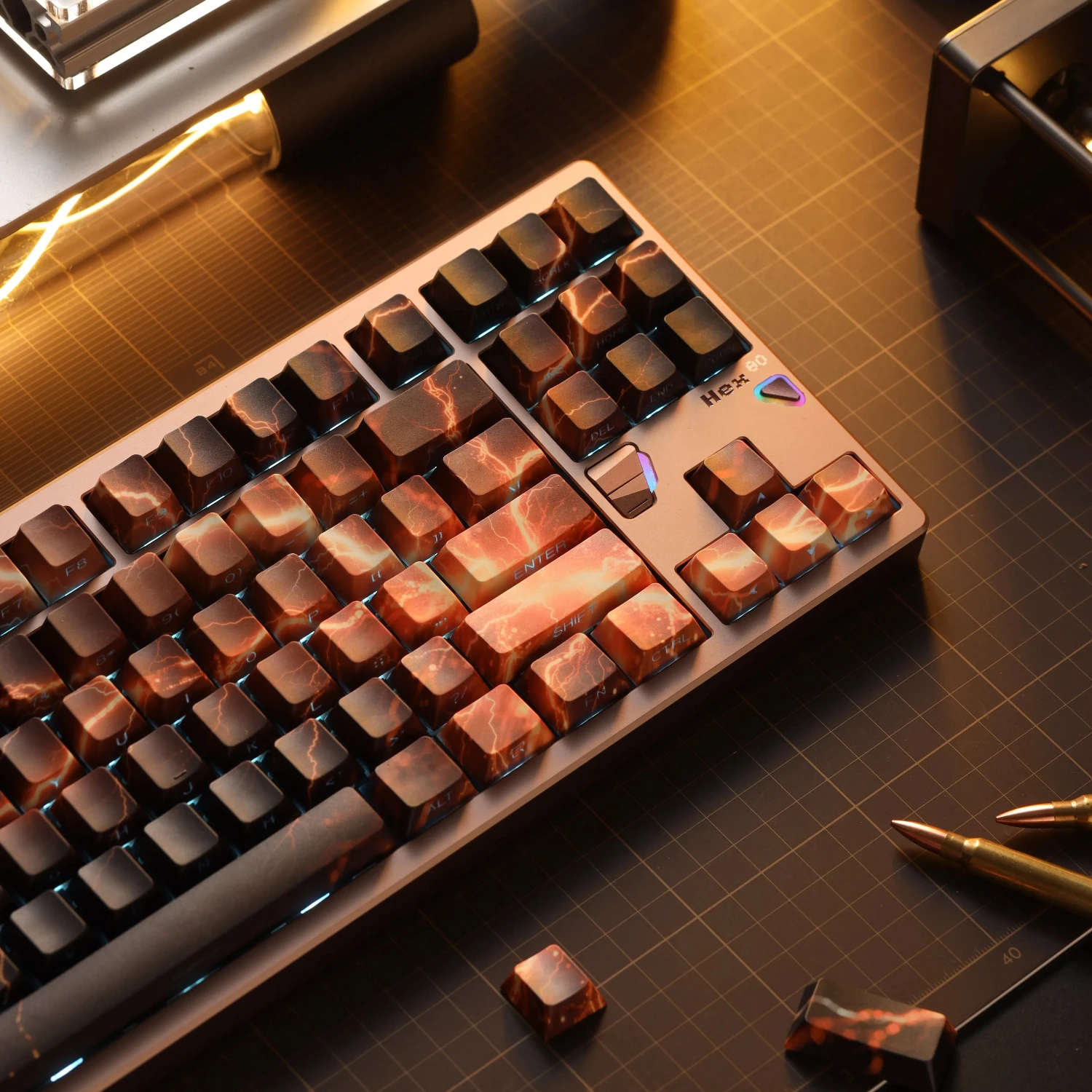 MAIMOOO Lightning Keycap Cherry Profile 135 Keys PBT Custom Side Print Translucent Cool Keycaps for Wooting Mechanical Keyboard