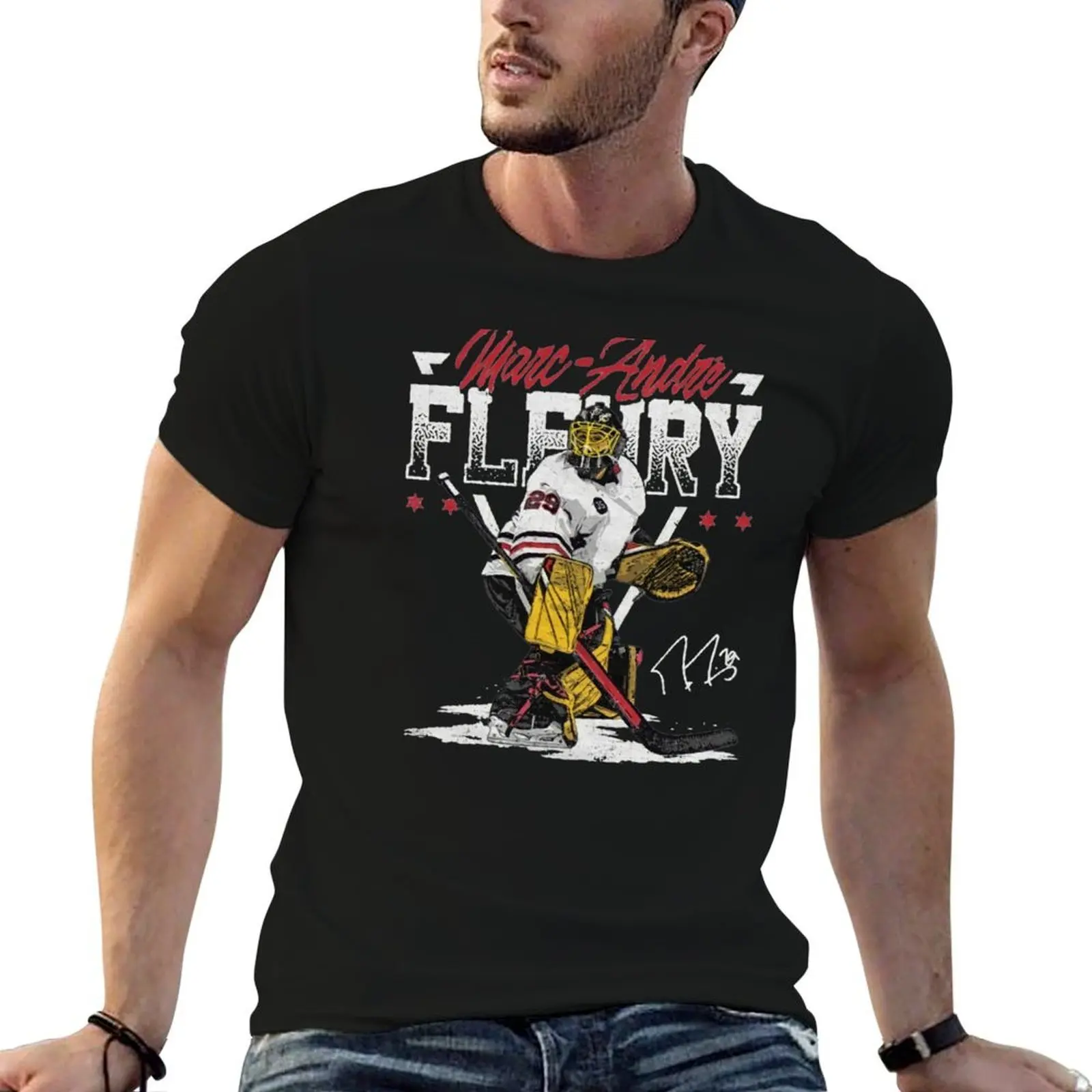 

Marc-André Fleury T-Shirt t shirt custom print man t shirts for men t shirts cotton 100% T-shirt