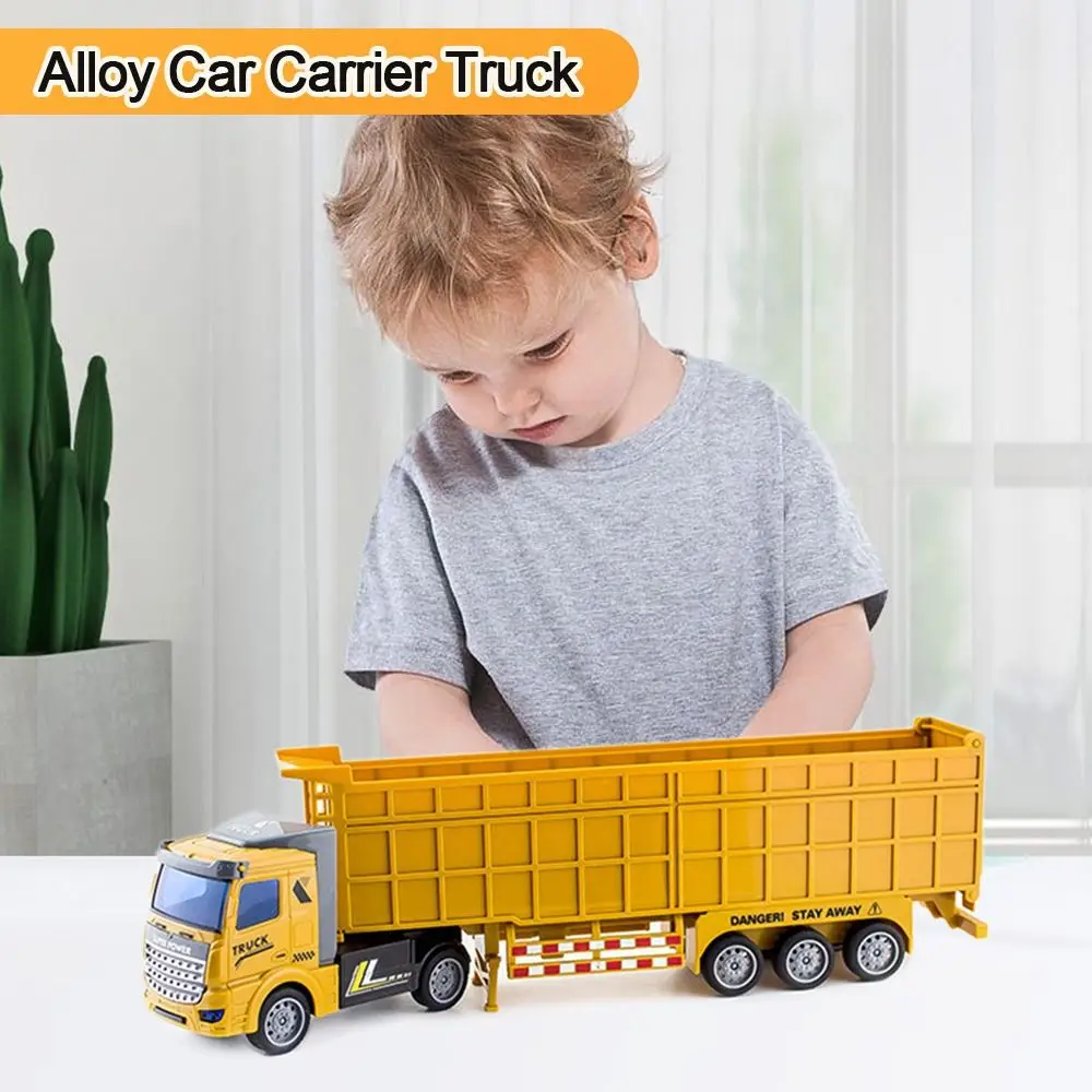 Funny Metal Truck Assembled Model Diecast Classic Vehicles Toys Alloy Car Carrier Truck Kid Model Pull Back Car Gift Toys - Image 5