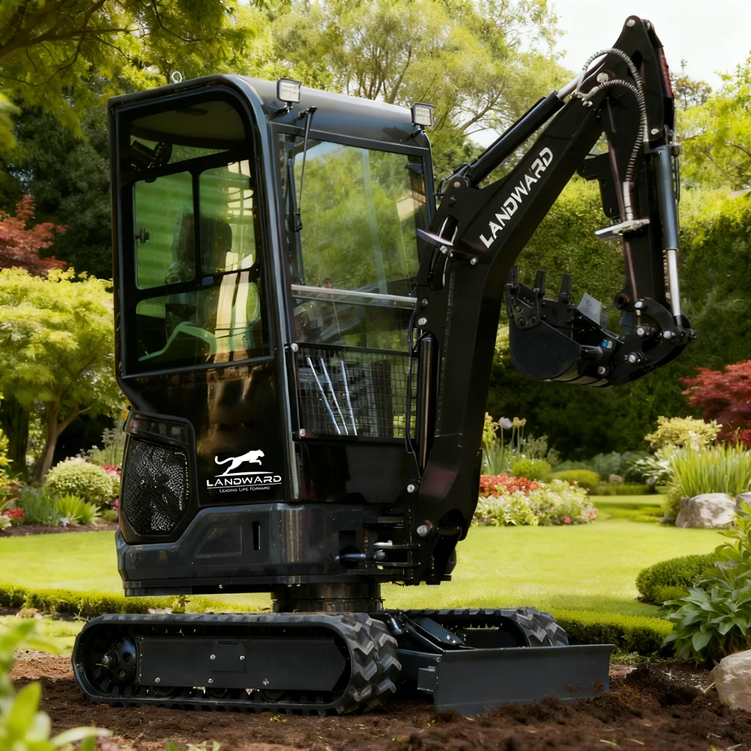 

Landward Multifunctional Mini Digger 1.8 Ton Agricultural Crawler Trencher 2.5 Ton High Quality Small Excavator Customized Sale