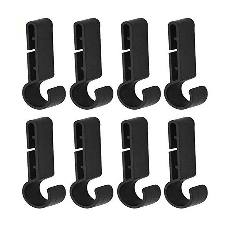 10Pcs Plastic Helmet Clips Attachment Head Light Clamps Black Set Headlamp Hard Hat Safety Cap Hook Outdoor Tools