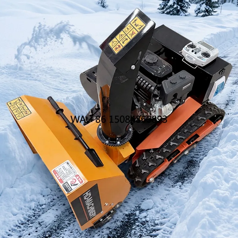 GardeningHigh-Configuration Crawler Snow Sweeper Road Robot Remote Control Snow Blower Crawler Snow Blower For Easy Win
