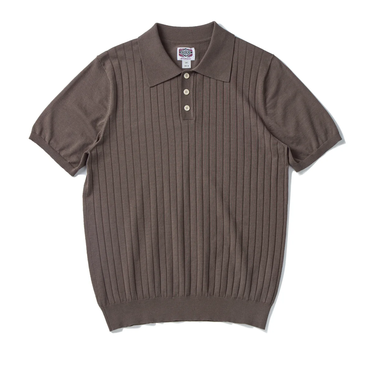 Men's Striped Knit Polo Shirt Semi-business Style Summer Shirt