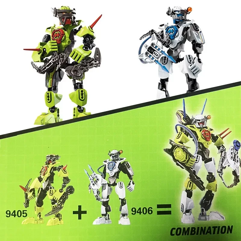 Hero Factory Star Warrior Bionicle Bausteine, Furno Evo Kombinierter Roboter-Mech Modellbausatz für Kinder, Feiertagsgeschenk – Detail 5