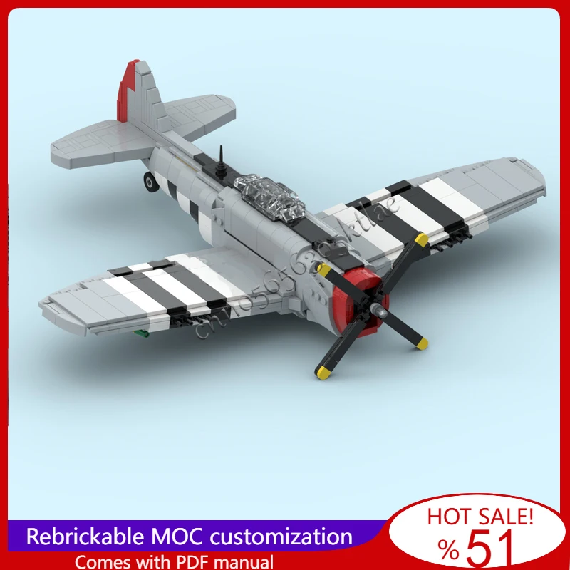 934 pçs P-47 super pesado único motor lutador jato modelo moc blocos de construção tijolo montagem criativa brinquedos para crianças presentes populares