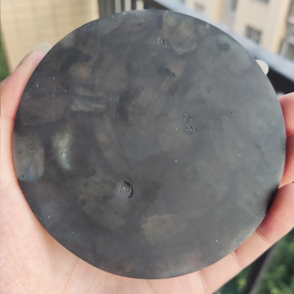 Natural Labradorite Disc Original Stone Polishing Splicing Mineral Collection Office Decoration 10cm images - 6