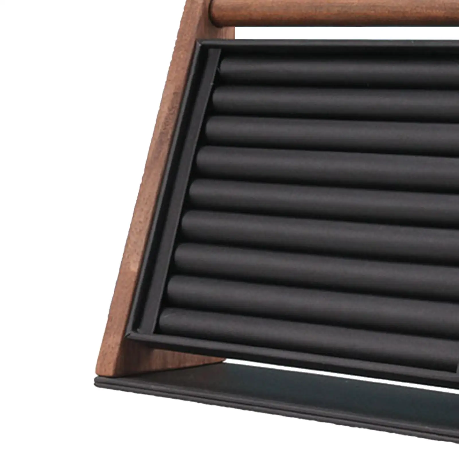 Rings Display Stand Jewelry Organizer Wood 9 Long Slots, Rings Showcase Tray,