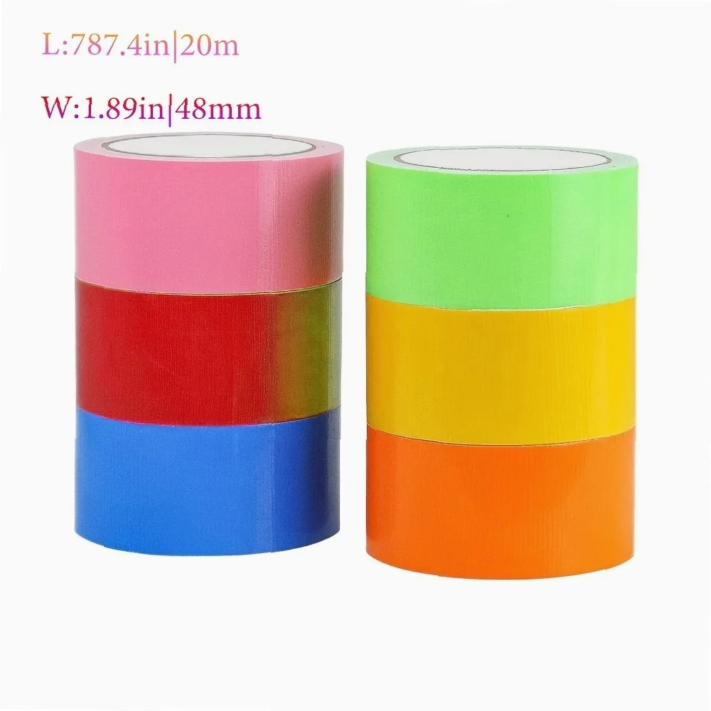 3 Rolls Multi-Color Cloth Tape for Christmas & Valentine's Day Decor, Residue-Free Easy Tear, Home Party Decoration