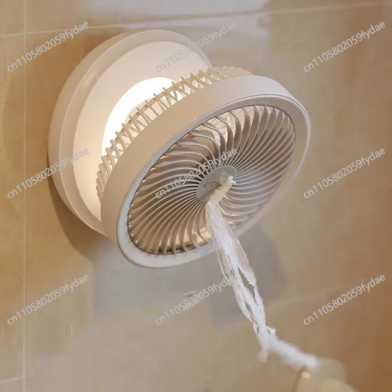 Wall-mounted Electric Fan USB Wall-mounted Desktop Folding Circulating Fan Student Dormitory Office Silent Charging Small Fan