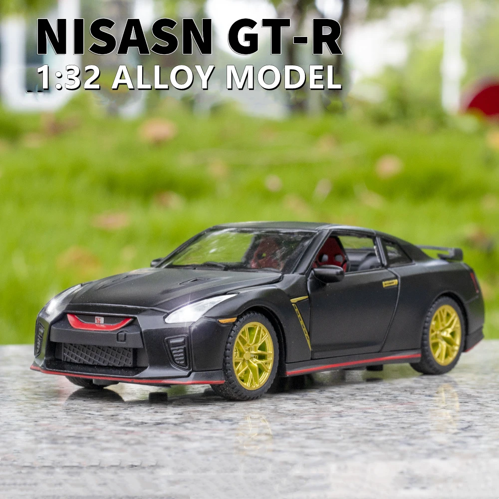 1:32 Nissan Gtr R34 R35 Skyline Ares Legering Sportwagen Model Diecast Simulatie Metalen Speelgoed Auto Model Collectie Speelgoed Cadeau