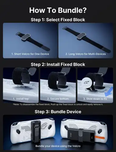 Imagen 2 del producto ModCase para ROG Ally con carcasa frontal desmontable, funda protectora, soporte de metal, correa compatible con accesorios ASUS ROG Ally