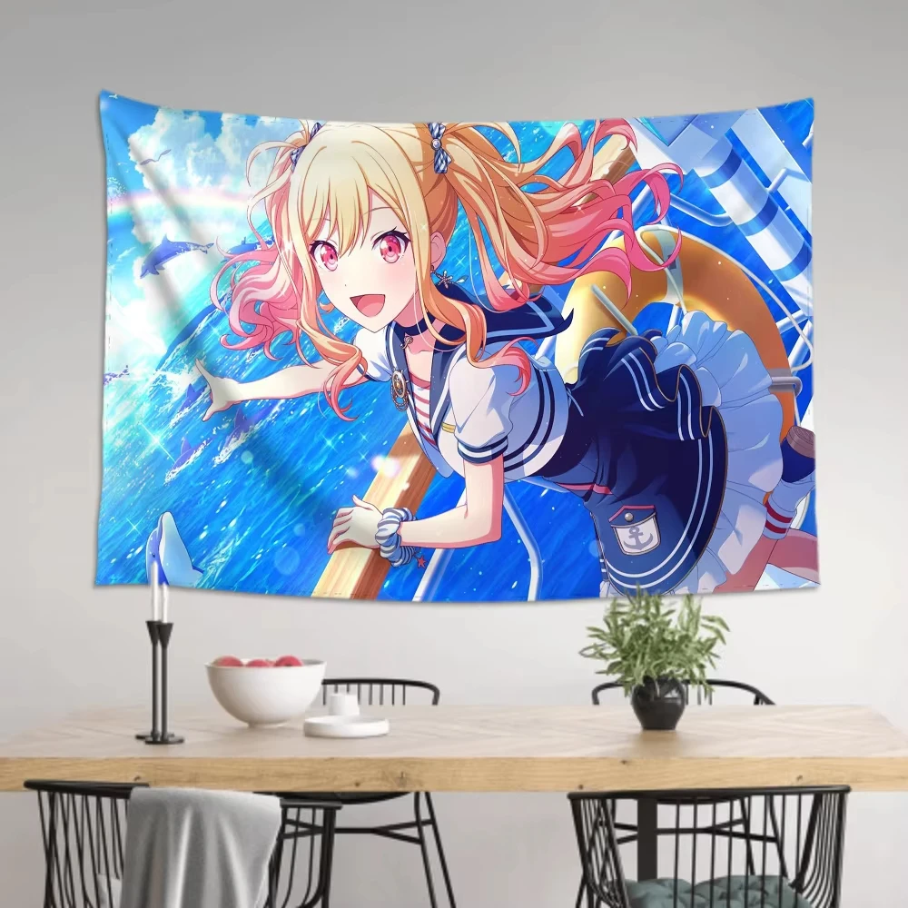 Tenma Saki Animation Game P-Project S-Sekai Tapestry Room Decor Wall Cloth Party Hanging Background Room Decor Tapestry Gift