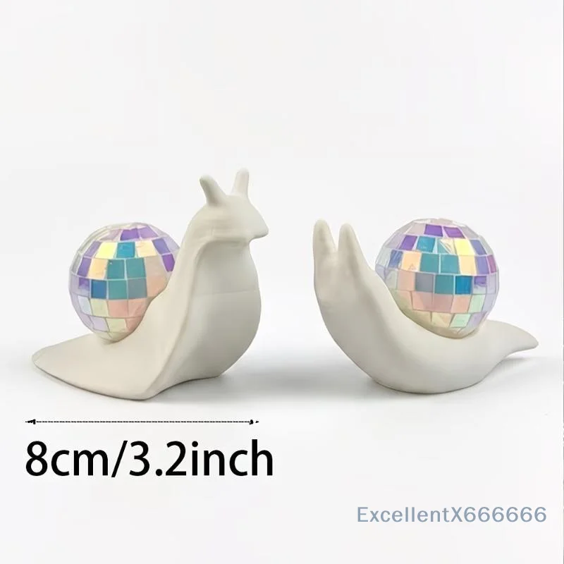 Retro Snail Disco Ball Sun Catcher 1/2 Pcs Mini Light Refracting Spots Ideal Holiday Gift for Home Decor Lovers