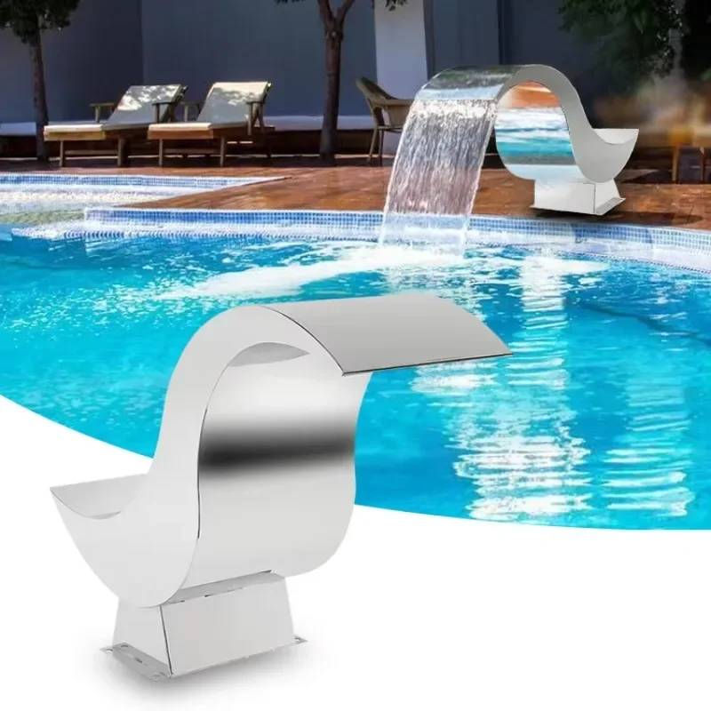

High Quality Stainless Steel Swimming Pool Water Curtain Gardening Outdoor Wall Waterfall Spa Wall Fountain Cascade