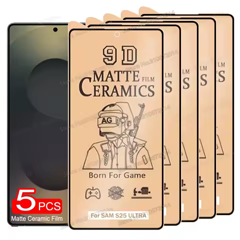 5PCS Matte Soft Ceramics Film For Samsung S24 S25 S24Ultra S23 S22 S21 S20 FE Note 20 Ultra 10 Plus Screen Protectors Not Glass