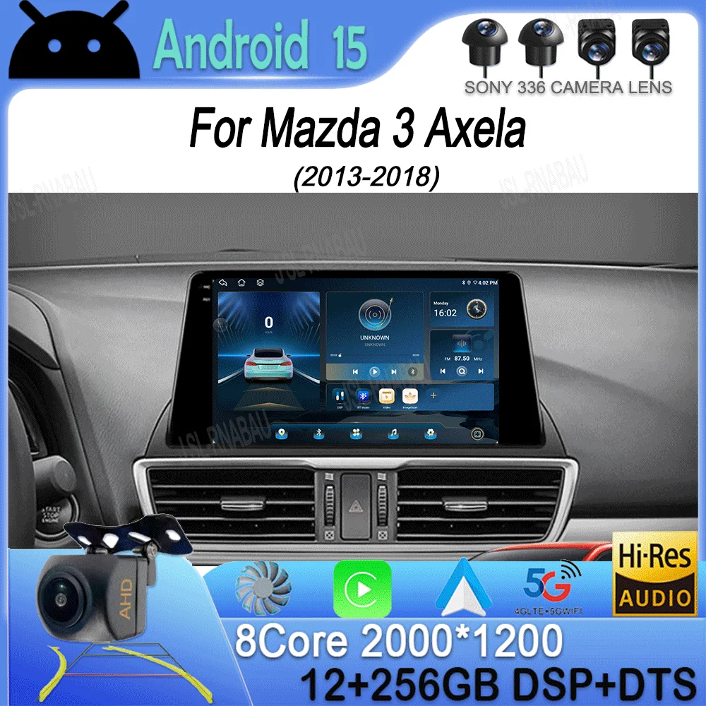 

Android 15 Carplay Auto Car Radio For Mazda 3 Axela 2013-2018 Stereo GPS Navigation Multimedia Video Player Autoradio Head Unit