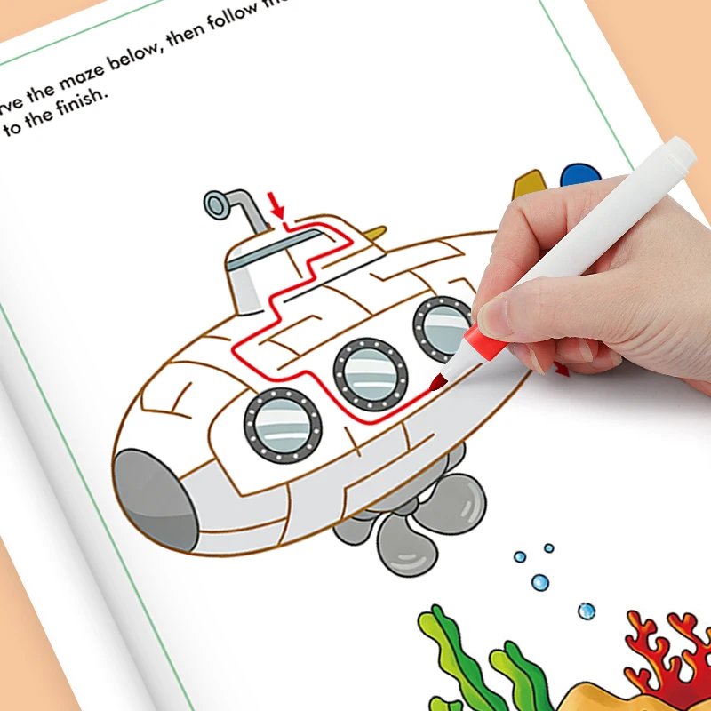 

Книга-головоломка с лабиринтами на 32 страницы, разработанная для детей от 3 лет и старше, идеально подходит для дошкольного обучения. Помогает улучшить концентрацию внимания и мелкую моторику, что делает его отличным подарком на день рождения.
