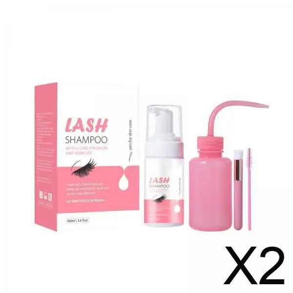 

False Eyelash Grease Dust Remover Lash Shampoo Gentle Cleansing Kit for Eyelash Extension Preparation