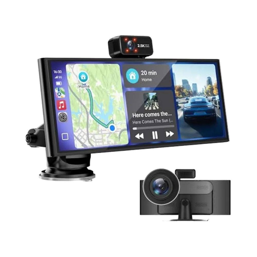 10.25 נייד CarPlayAuto מסך חכם 3K Dash Cam 3 ערוצים תצוגה אלחוטית רדיו FM סטריאו