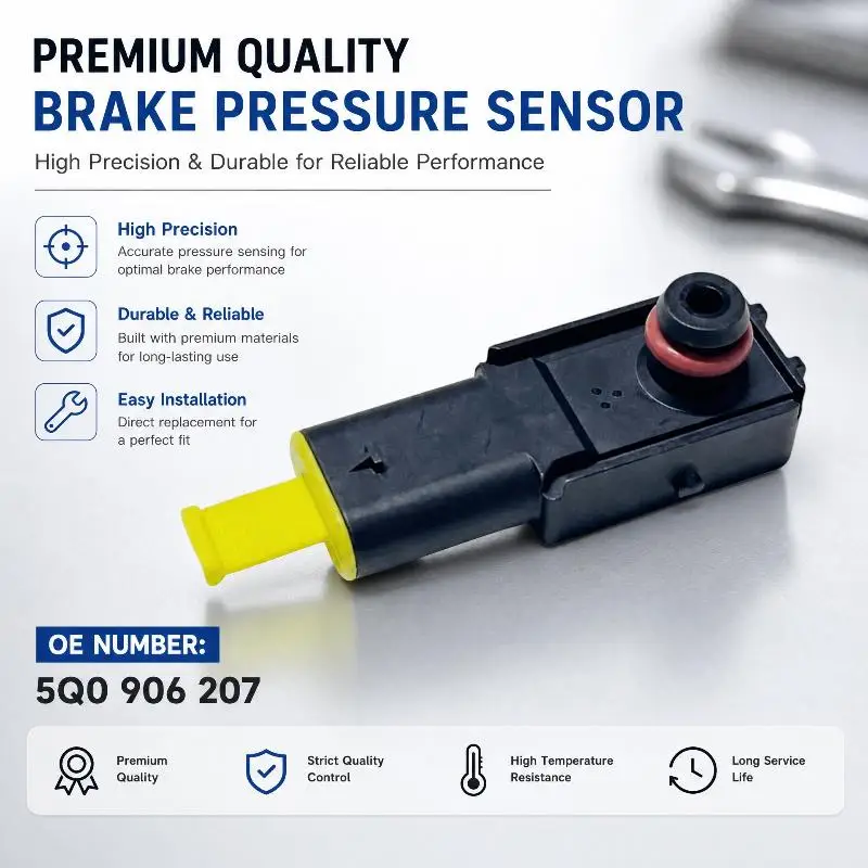

1Pcs Brake Booster Vacuum Pressure Sensor OEM 5Q0906207 8290065 Anti Corrosion Car Sensor Fit For Golf MK7