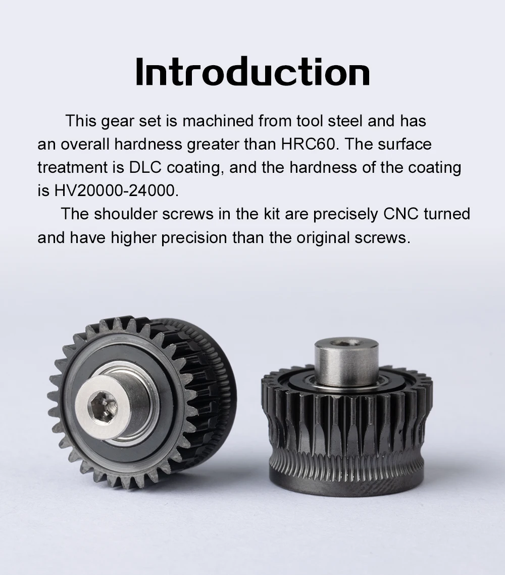 Trianglelab ® DLC K1 Gear K1C Extruder K1max DLC Gear Vollmetall-Integriertes Getriebe mit DLC-Beschichtung für K1 K1 Max K1C Extruder 3D-Drucker – Detail 2
