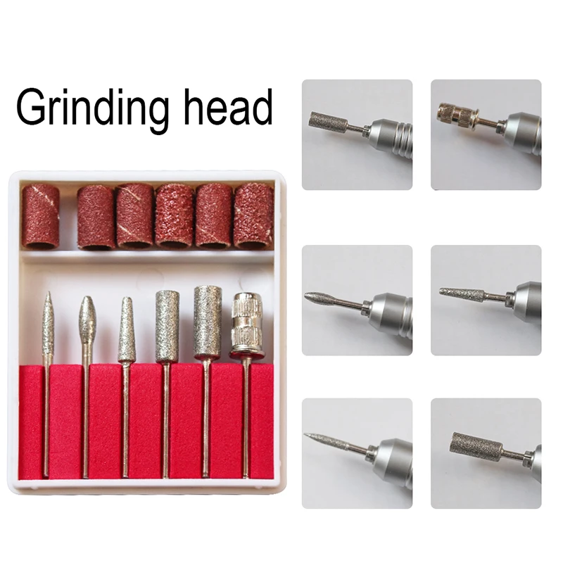 Professional High-Speed Nail Drill with Metal Brush for Removing Nail Polish Dead Skin Carving with High Stability