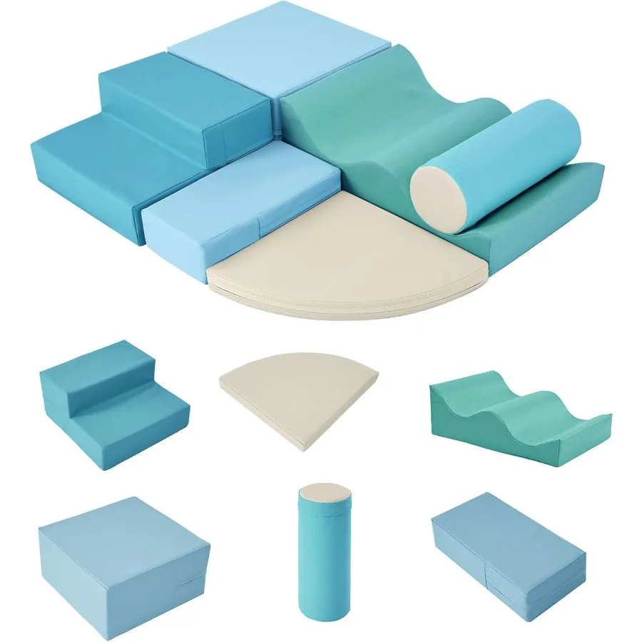 

Merax Climbing Toys for Toddlers Soft Climb and Crawl Playset Indoor Baby Soft Foam Blocks for Climbing Crawling 6-Piece