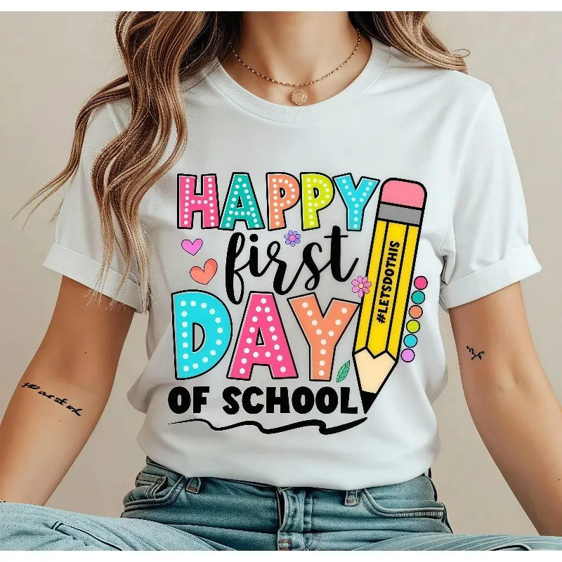 

Trendy Graphic Tee for Celebrating the First Day of School
