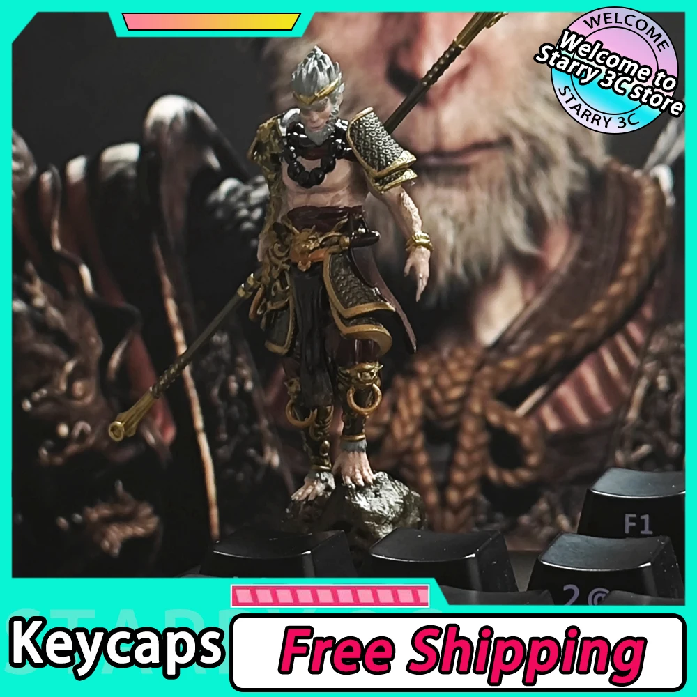 

Black Myth: Wukong Keycap Game Keycap Resin Personalized Creativity 3D Dimensional Key Cap For Mechanical Keyboard PC Gamer Gift