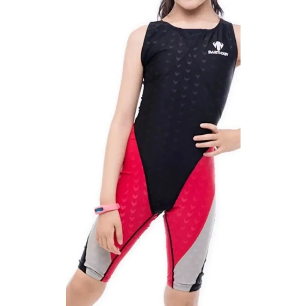 

Fanceey Professional Sharkskin Swimsuits for Girls One Piece Race Swimwear Large Size Training Swimsuit for Kids