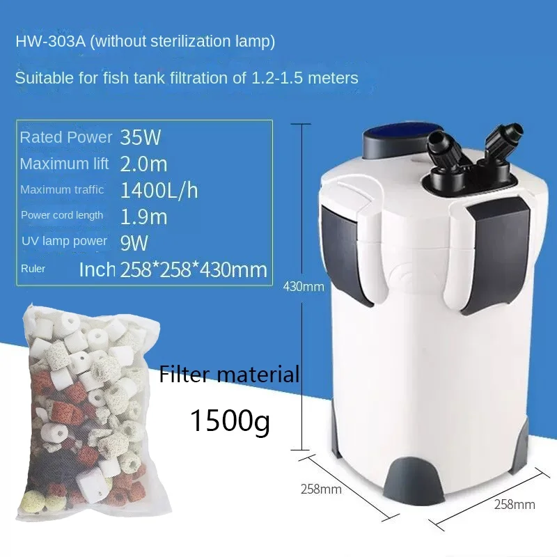 SUNSUN fish tank cilindro secchio filtro HW302 303A 303B 304A 304B filtro esterno acquario lampada germicida acqua pulita alghe