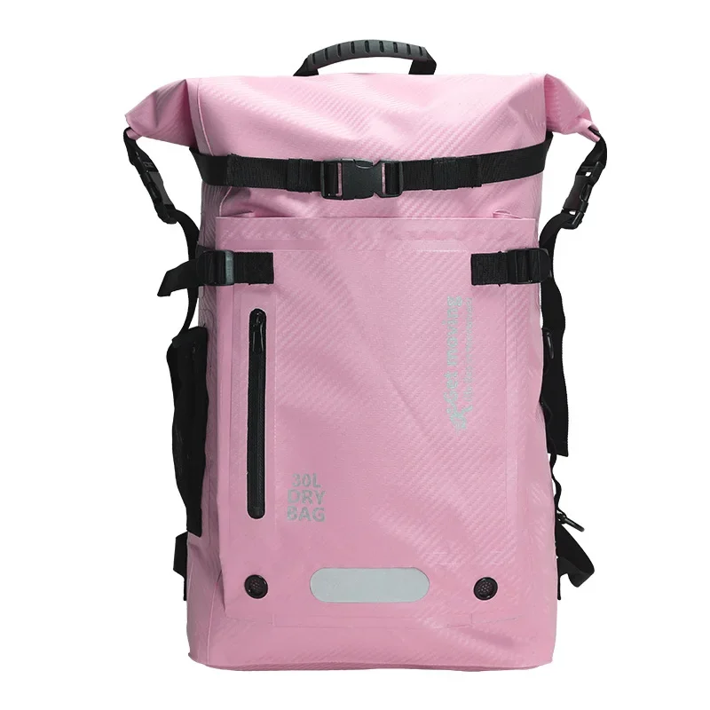 30L PVC Swimming Waterproof Dry Bag Double Straps Rafting Sports Kayaking Canoeing Swimming Bag Travel Kit Backpack Storage Bag
