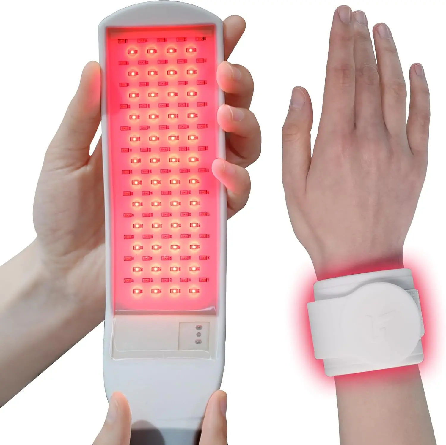 

Red Light Therapy Wrap for Wrist Neck Hands Ankle 108 LED 660nm 880nm Dual Chip Portable