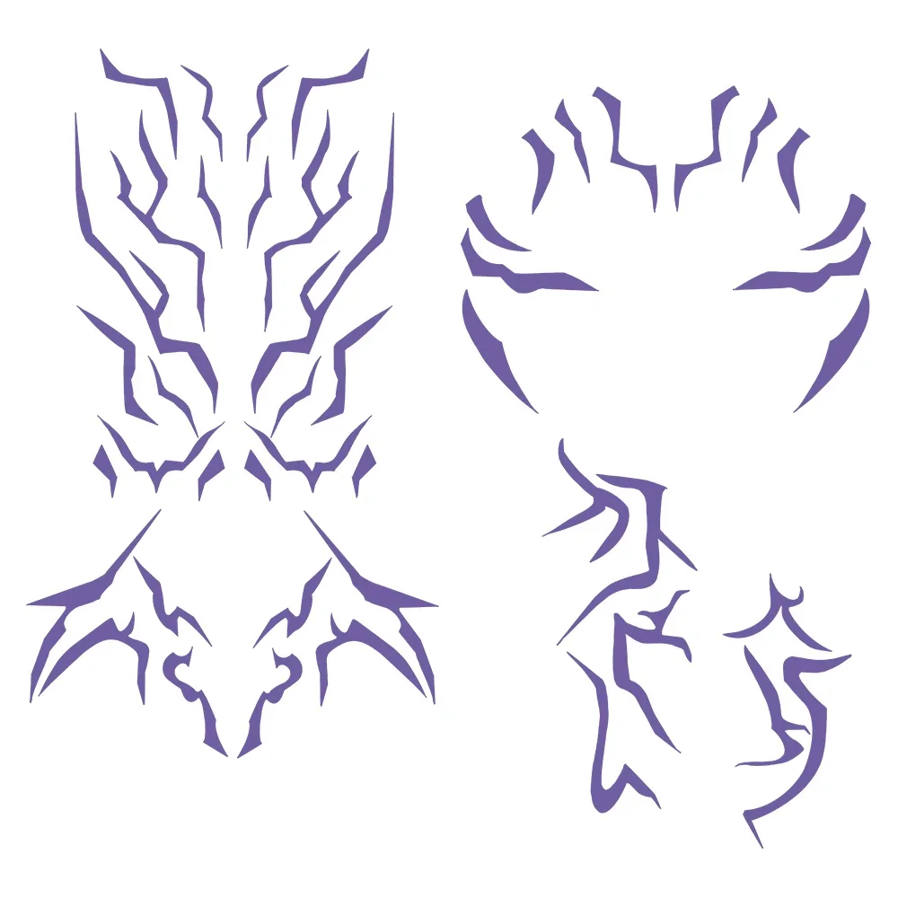 

Rumi Cosplay Purple Tattoo Sticker Outfits Temporary Tattoo Demons Cartoon TV Hunters Fancy Costume Accessories Halloween Props