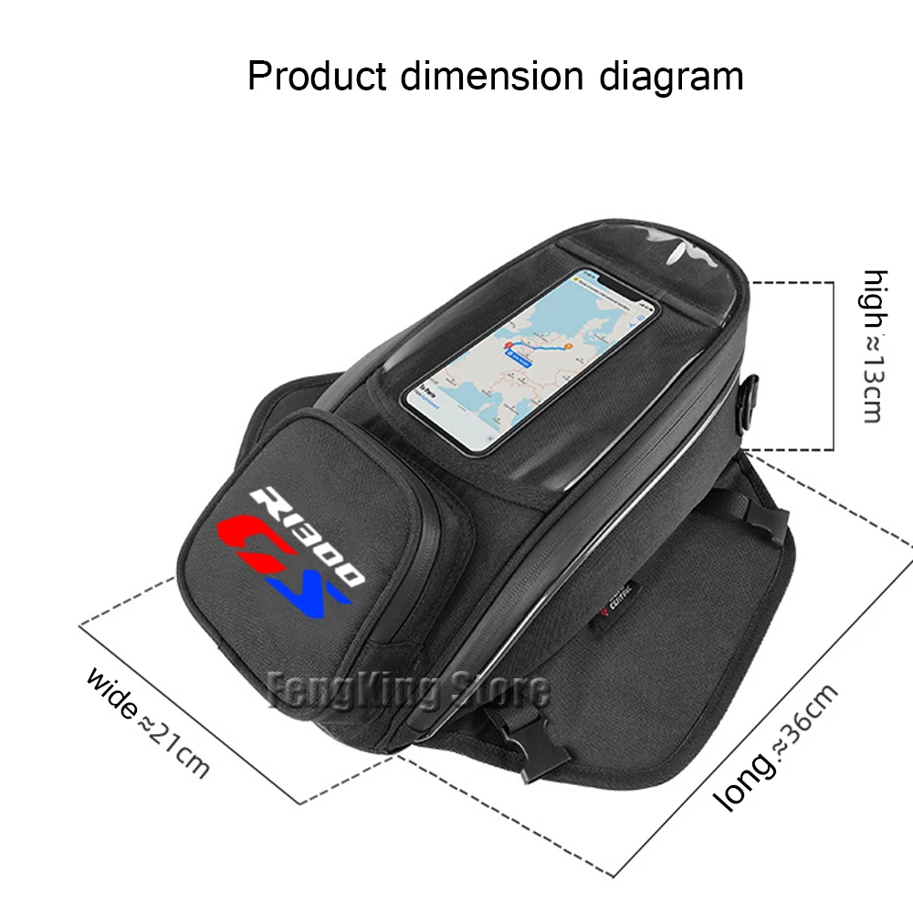 

Motorcycle fuel tank navigation bag waterproof large capacity luggage For BMW R1300GS R1300 GS R 1300 GS
