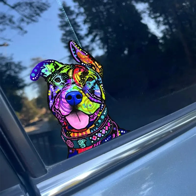 حفرة الثور الكلب ملصقات السيارات ، ملصق حائط من الفينيل للنوافذ ، مصدات ، أجهزة الكمبيوتر المحمولة ، مقاوم للماء اكسسوارات السيارات