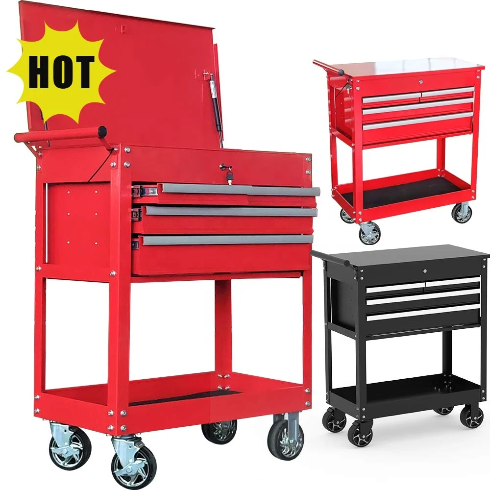 

Оптовые металлические инструментальные тележки OEM с 4 выдвижными ящиками для мастерских, передвижные тележки-ящики для инструментов механика