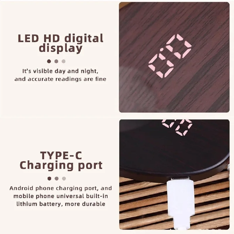 Digital Pocket Scale Rechargeable Gram Scale Coffee Scale Tea Scale Loose Tea Hidden Digital Scale for Cooking Baking Jewelry